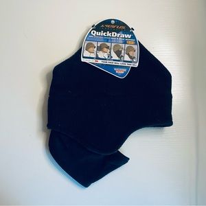 Seirus Innovation Black QuickDraw Hat w. Pull Down Face & Neck Warmer Size L/XL